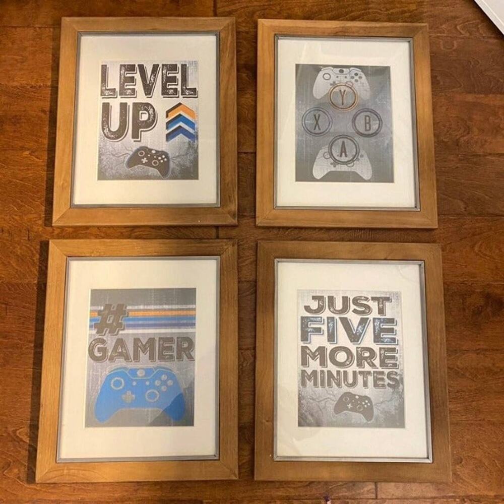 Video Game Play Room XBOX Wooden Framed Signs
